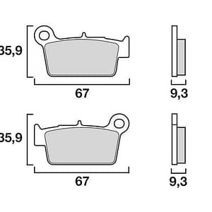 Plaquettes de frein AVANT CL BRAKES - MX10 métal fritté motocross
