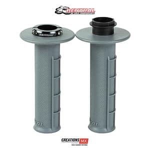 POIGNÉES RENTHAL MX ORIGINAL LOCK-ON MEDIUM  (Half waffle + Diamond) - Gris anthracite