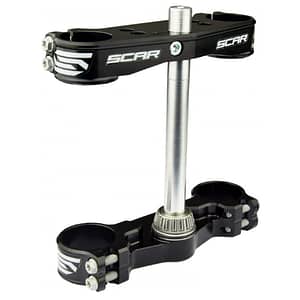 Té de fourche SCAR Offset 22mm pour HONDA CR 125, 250 R 97-07 (rouge)