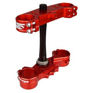 Té de fourche SCAR Offset 22mm pour HONDA CR 125, 250 R 97-07 (rouge)