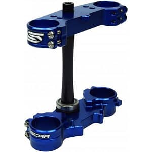 Té de fourche SCAR Offset 22mm pour HONDA CR 125, 250 R 97-07 (rouge)