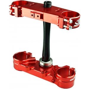 Té de fourche SCAR Offset 22mm pour HONDA CR 125, 250 R 97-07 (rouge)