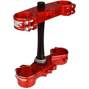 Té de fourche SCAR Offset 22mm pour HONDA CR 125, 250 R 97-07 (rouge)
