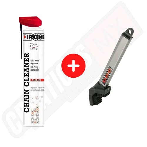 Pack de nettoyage chaine moto - Dégraissant chaine IPONE + Brosse à chaine DRC