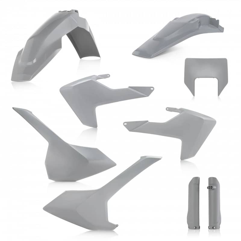 ACERBIS - Full Kit Plastique + Plaque Phare HVA TE-FE 17/19 - Gris
